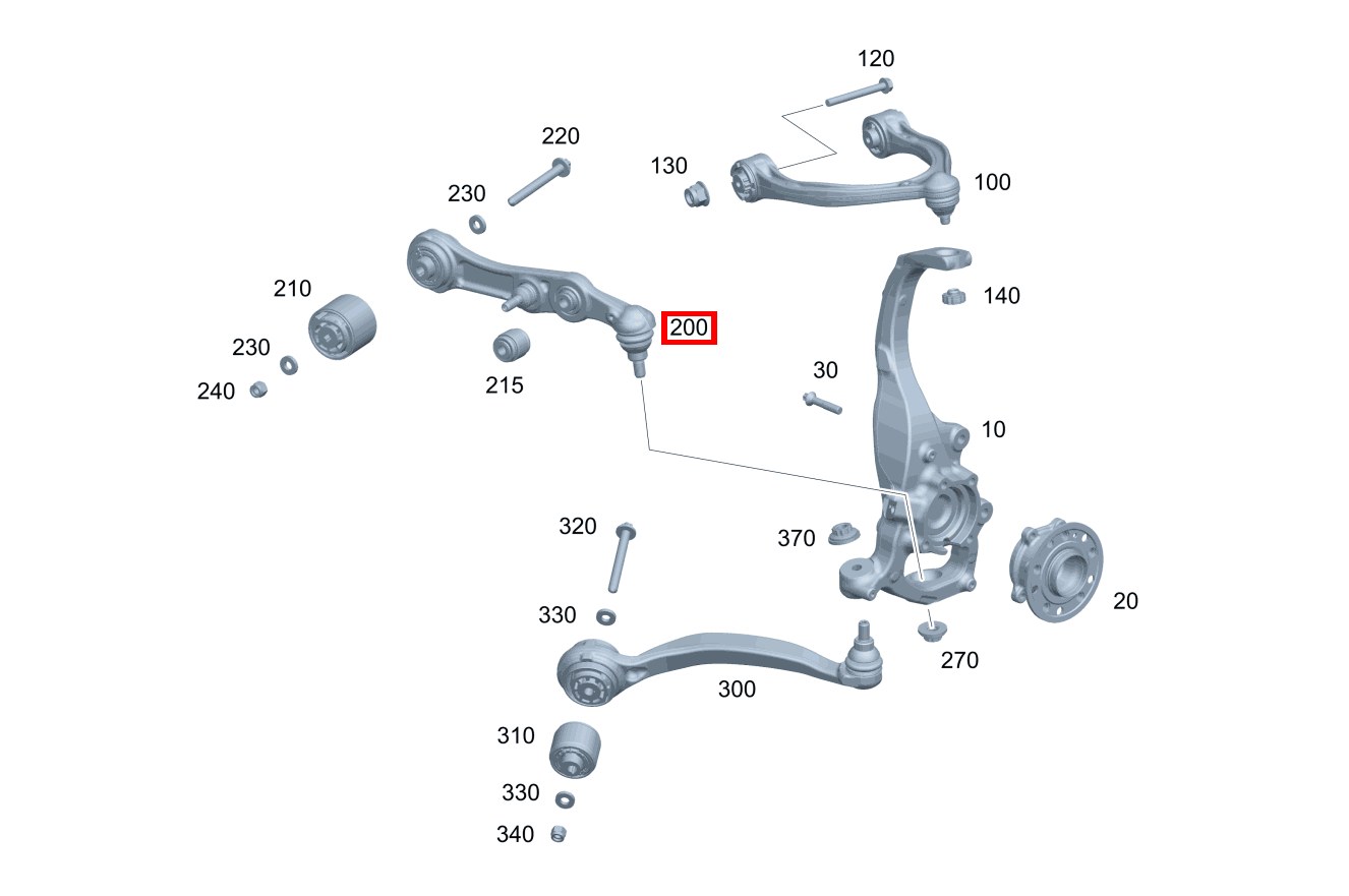Federlenker Links E 300 Cabriolet 238 Federlenker Links E 300 Cabriolet 238