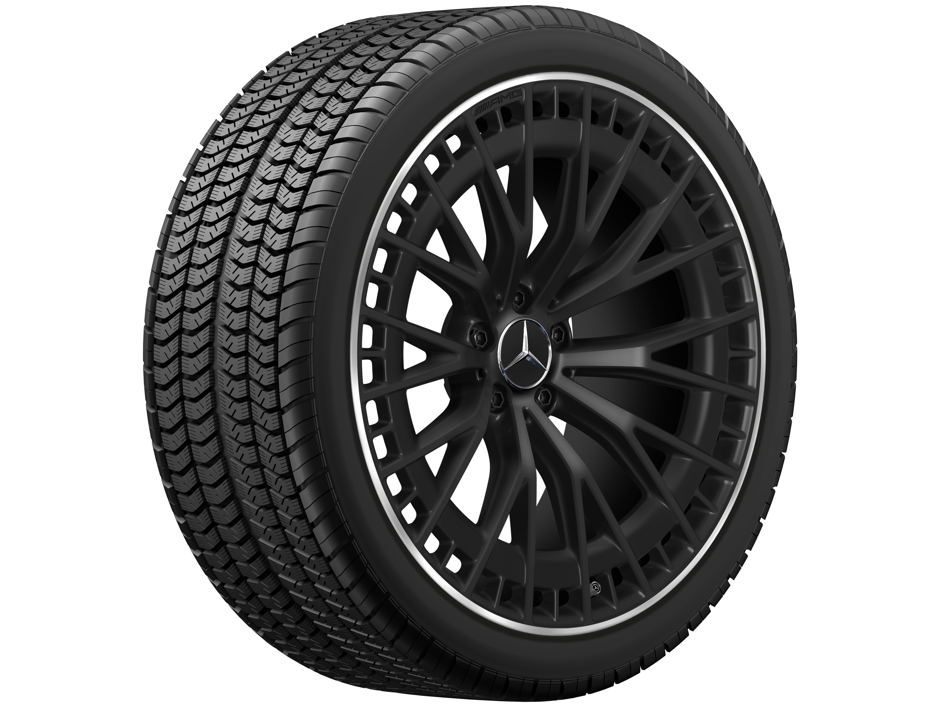 Mercedes-Benz - AMG Vielspeichen-Rad, 21 Zoll, 10 J x 21 ET 24, schwarz matt