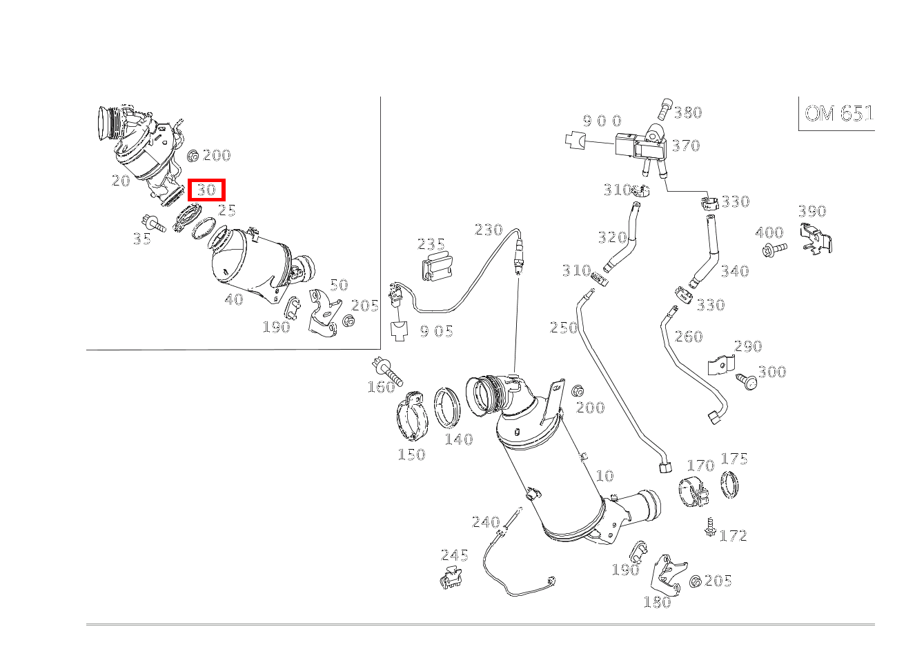 Rohrschelle Abgasanlage KATALYSATOR AN PARTIKELFILTER CLS 250 Shooting Brake BlueTEC 4MATIC 218