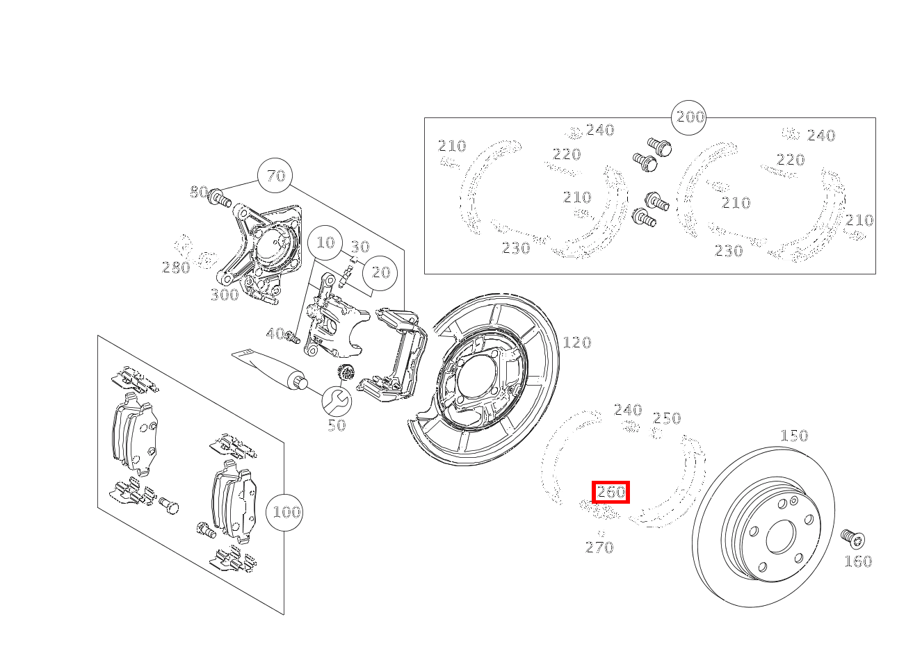SPREIZSCHLOSS BREMSE BREMSBACKENLAGERUNG A 200 TURBO COUPE 169 SPREIZSCHLOSS BREMSE BREMSBACKENLAGERUNG A 200 TURBO COUPE 169