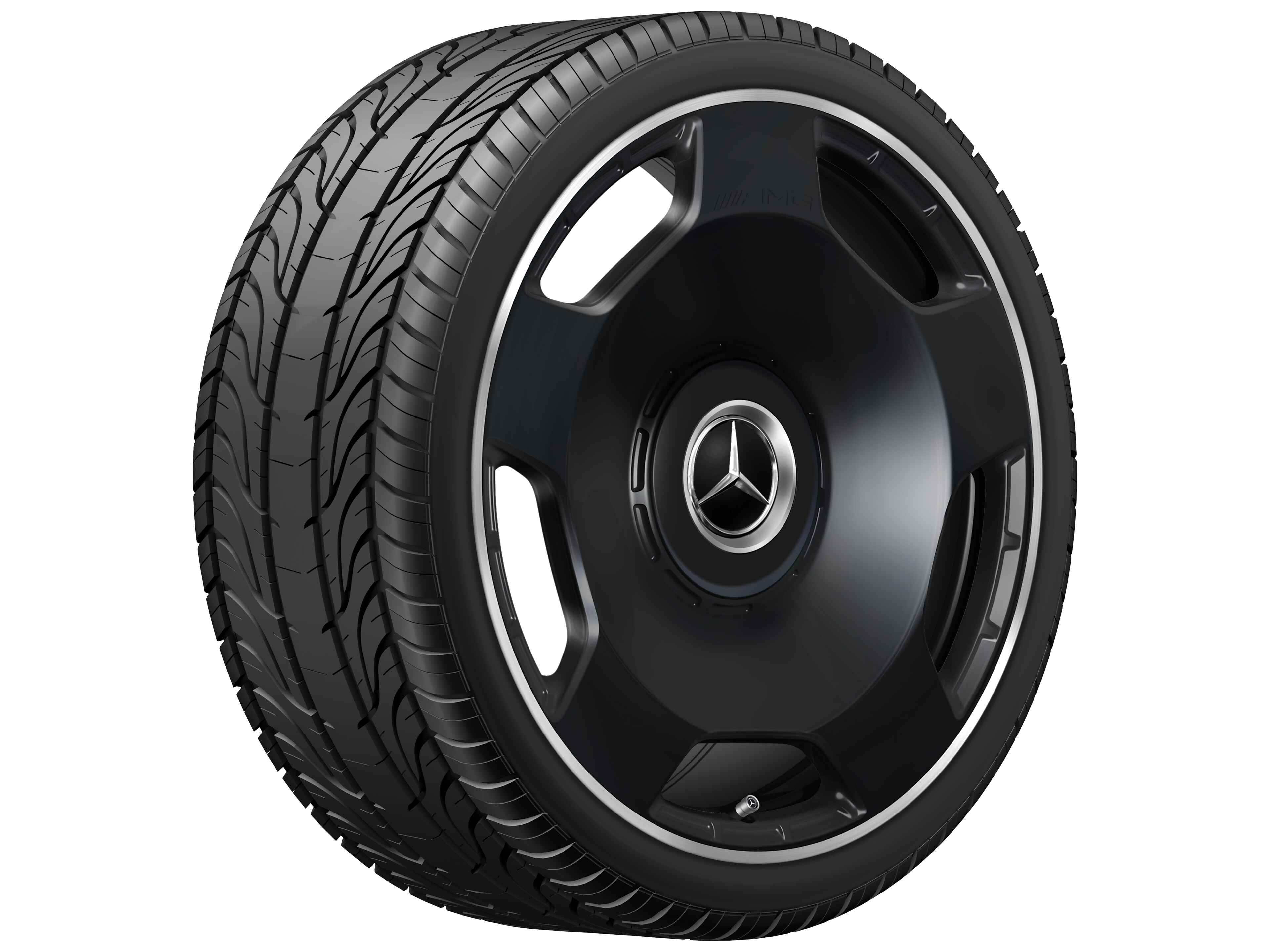 AMG Schmiederad 5-Loch Design, 21 Zoll, 10 J x 21 ET 30, schwarz matt