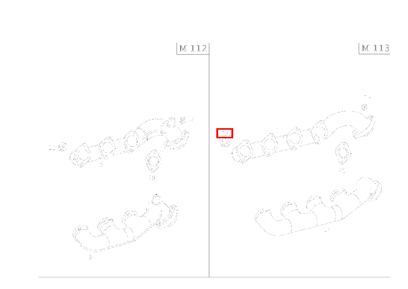 Sechskantmutter AUSPUFFKRUEMMER AN ZYLINDERKOPF M8; M6 ML 500 Off-Roader 163