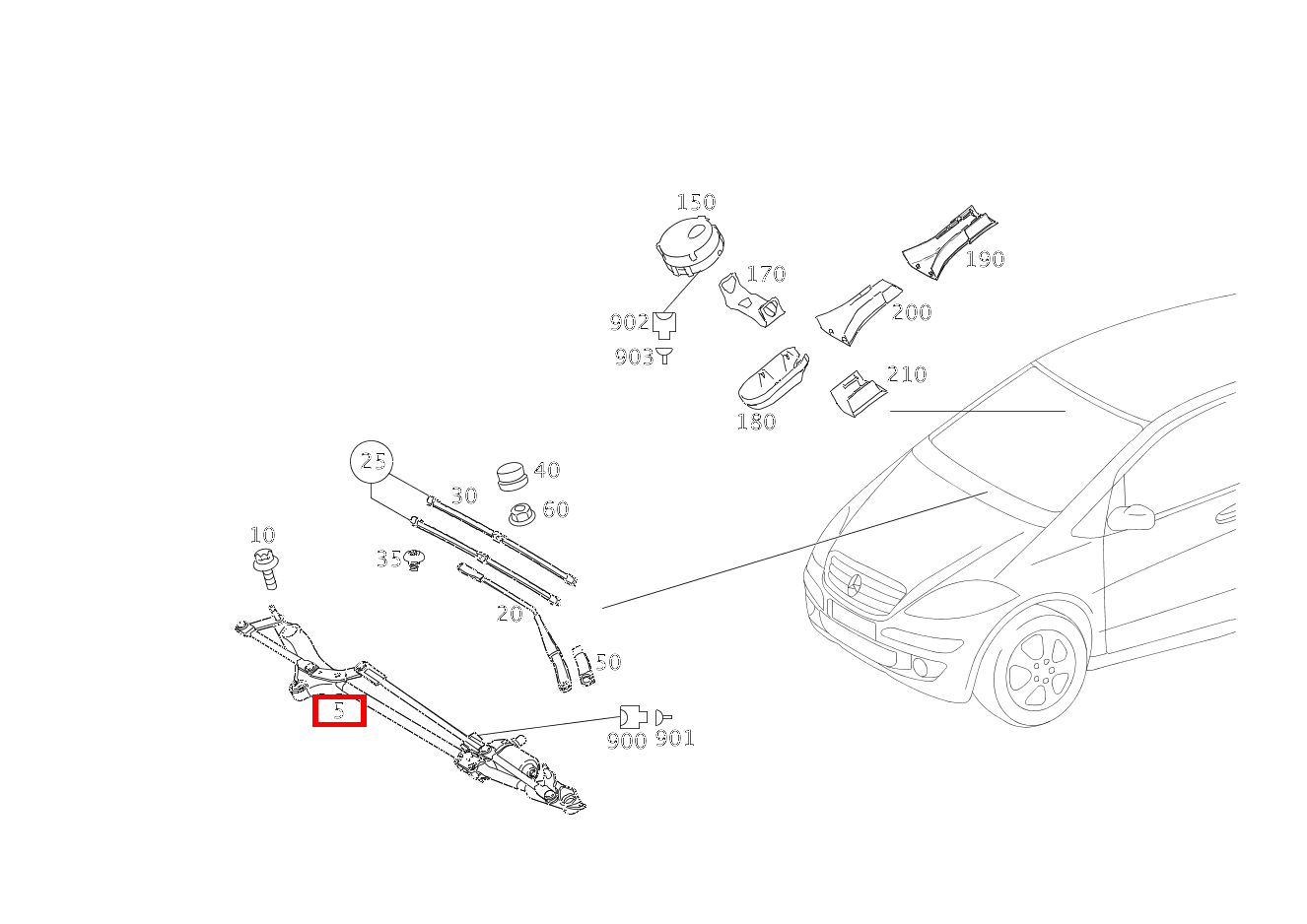 WISCHER SCHEIBENWISCHER A 200 TURBO COUPE 169 WISCHER SCHEIBENWISCHER A 200 TURBO COUPE 169