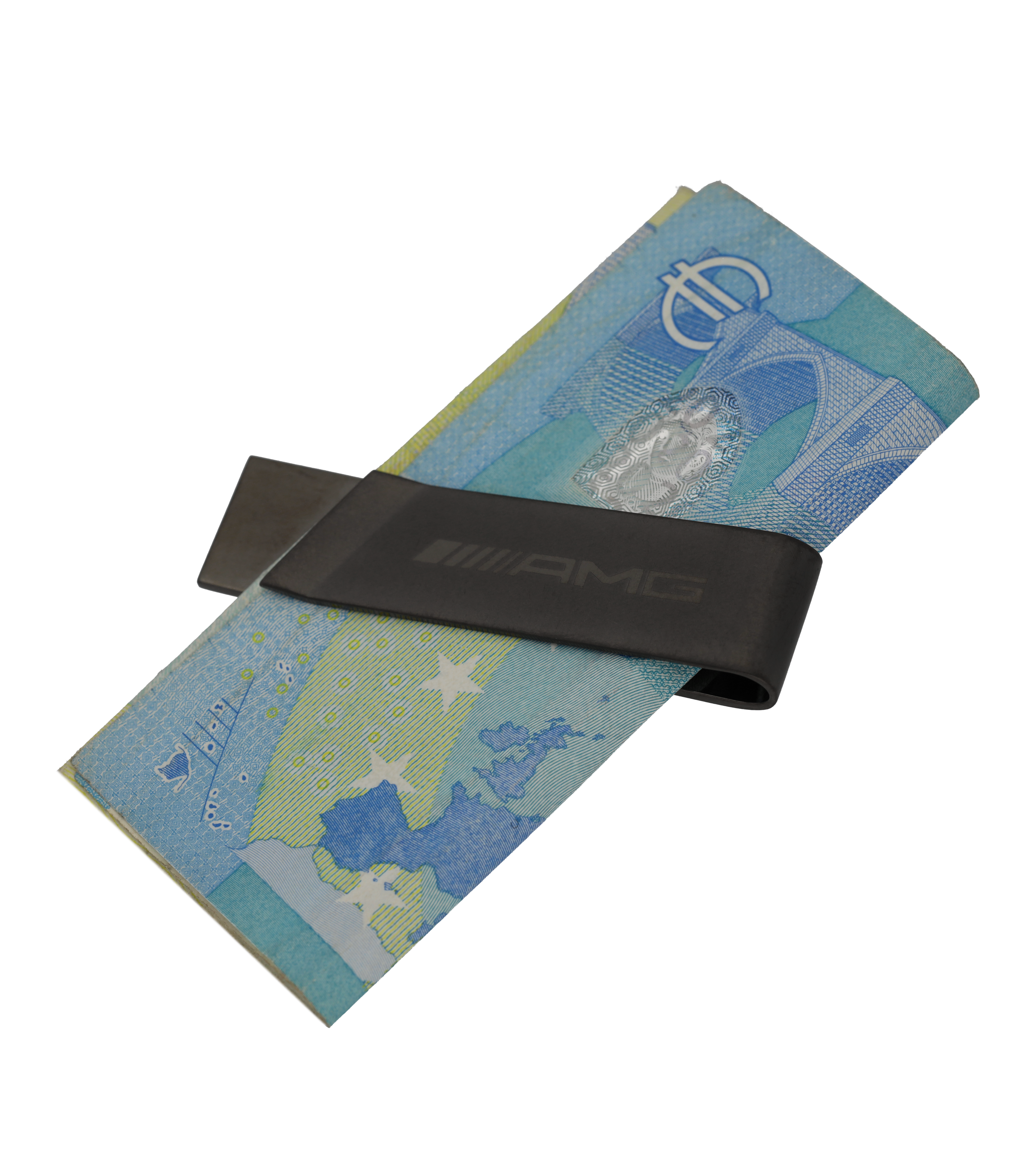 AMG Geldscheinklammer anthrazit, Edelstahl