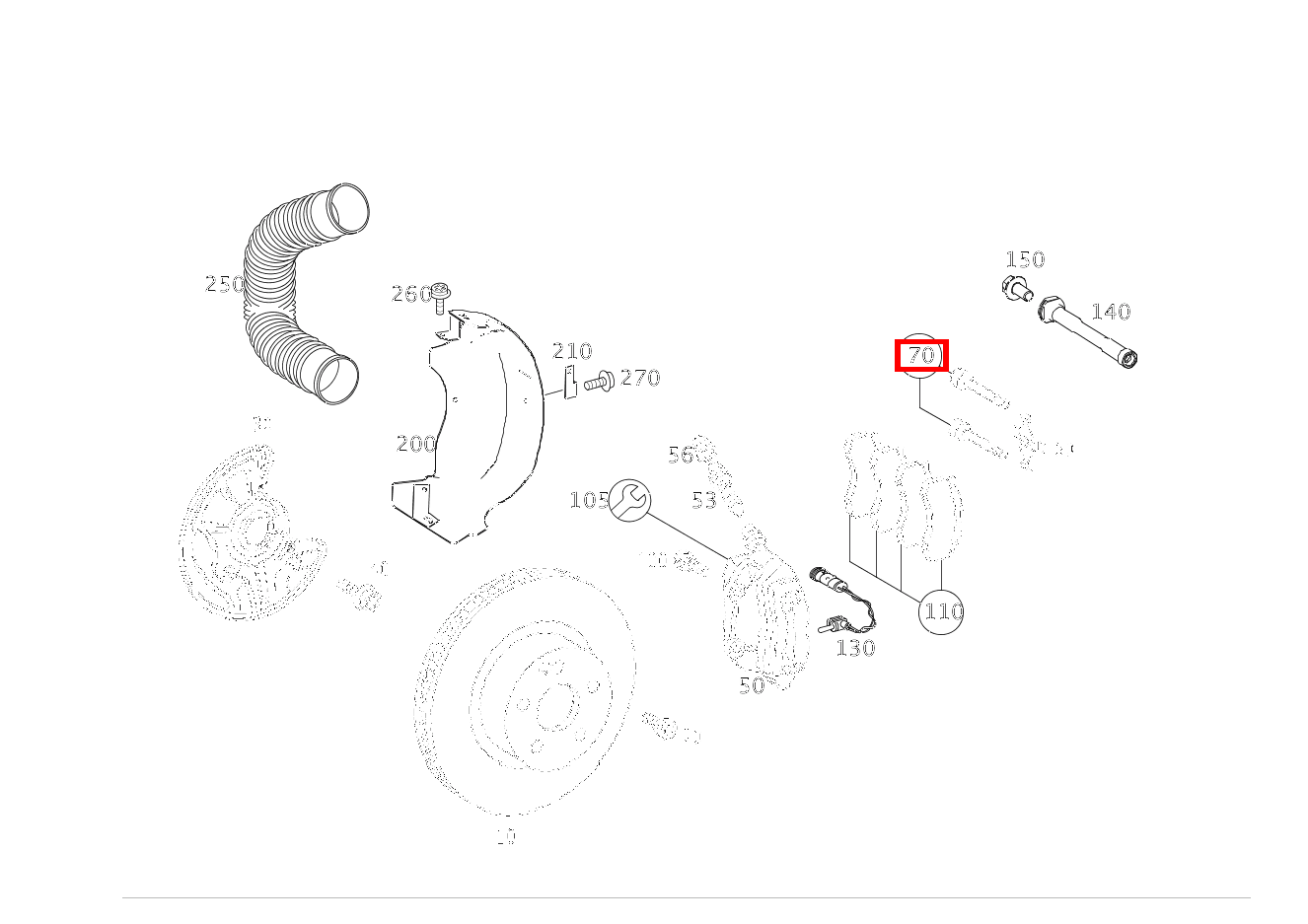 TEILESATZ FUEHRUNGSBOLZEN LINKS UND RECHTS SL 600 Roadster 230