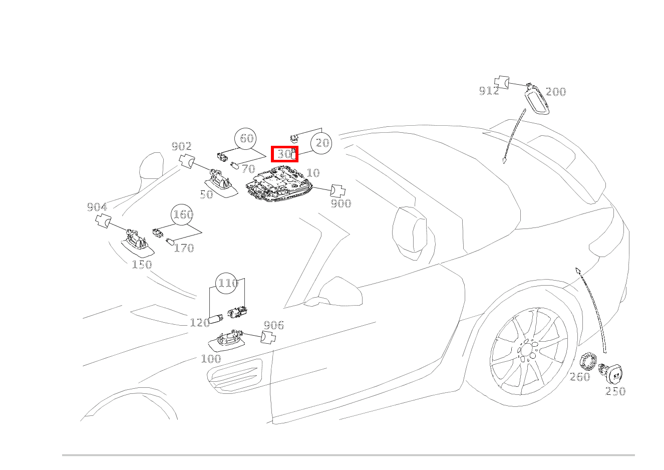 Glühlampe IN DACHBEDIENEINHEIT; 12V-6W Mercedes-AMG GT Roadster 190 Glühlampe IN DACHBEDIENEINHEIT; 12V-6W Mercedes-AMG GT Roadster 190