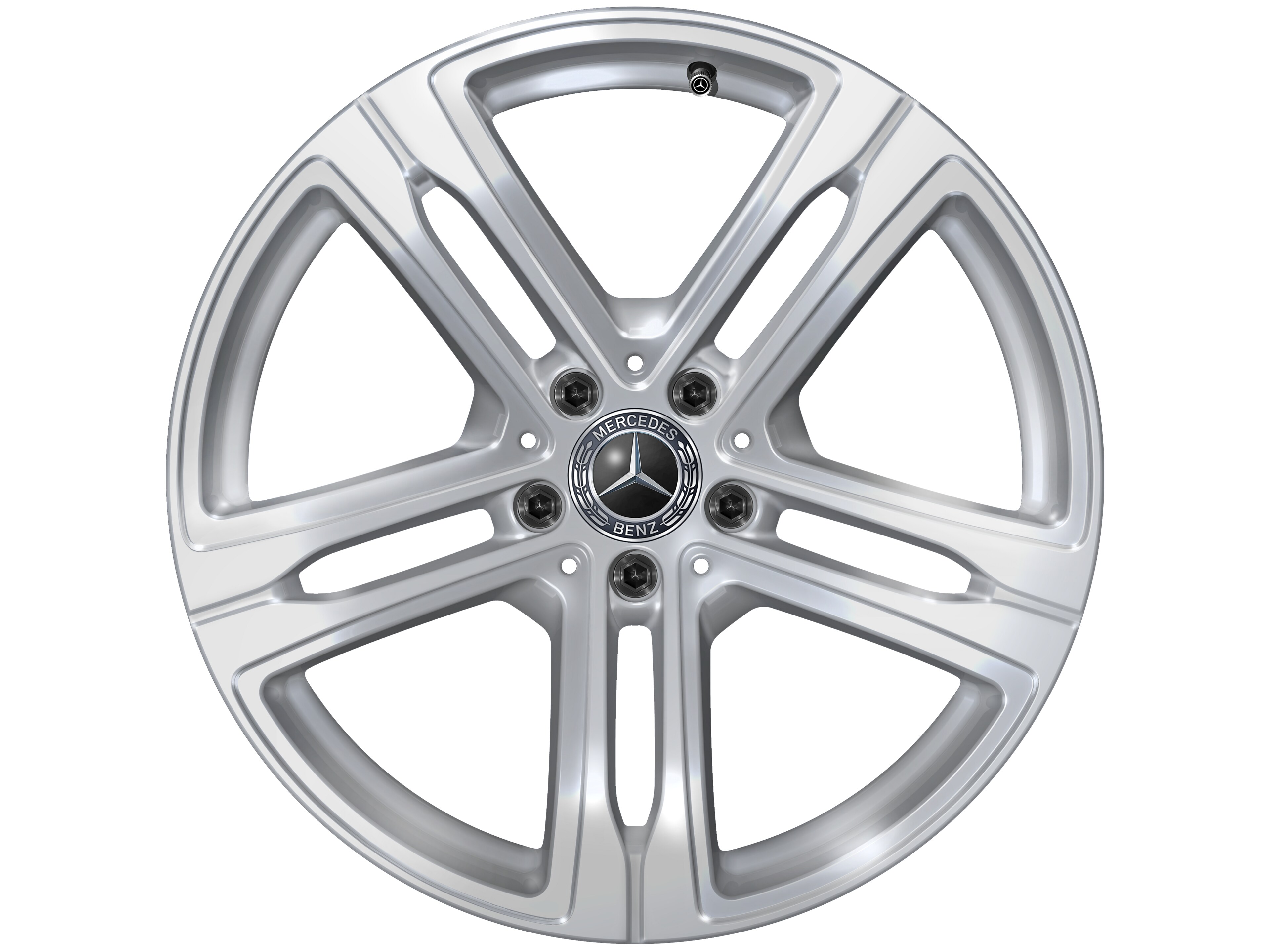 5-Speichen-Rad, 19 Zoll, Aerorad 8 J x 19 ET 39, vanadiumsilber