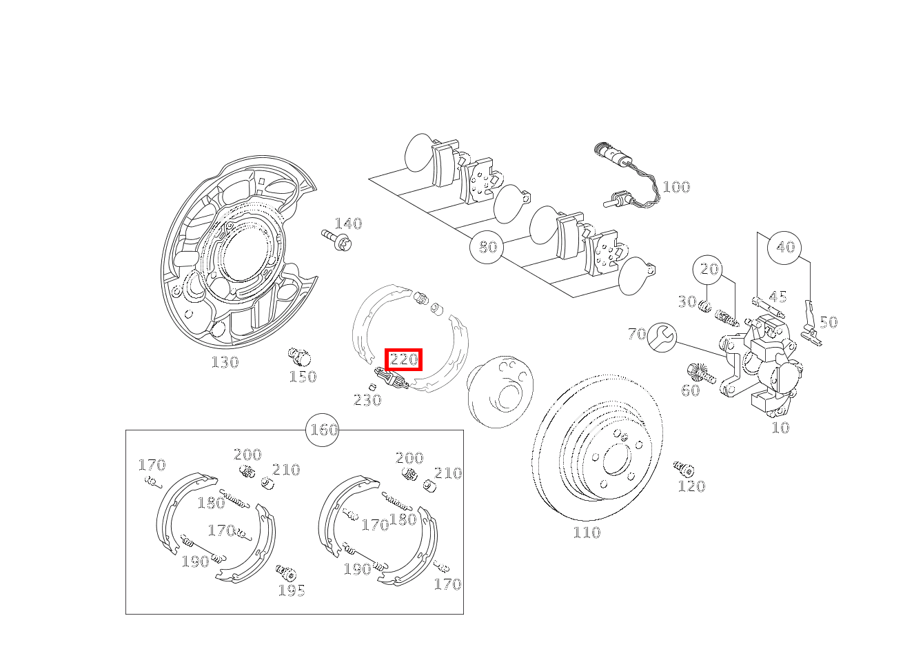 SPREIZSCHLOSS BREMSE SLK 55 AMG Roadster 171 SPREIZSCHLOSS BREMSE SLK 55 AMG Roadster 171