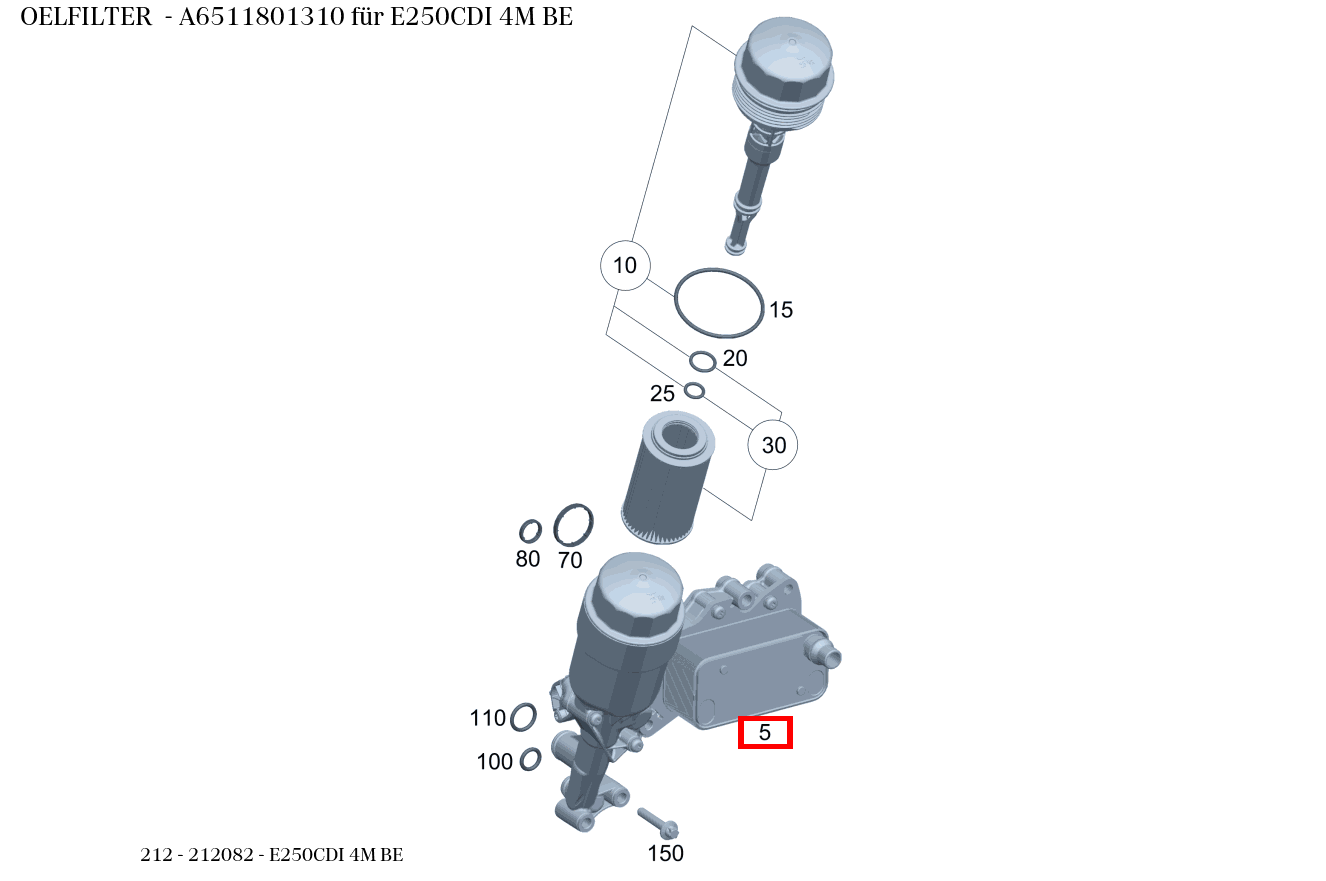 Ölfilter E250CDI 4M BE 212