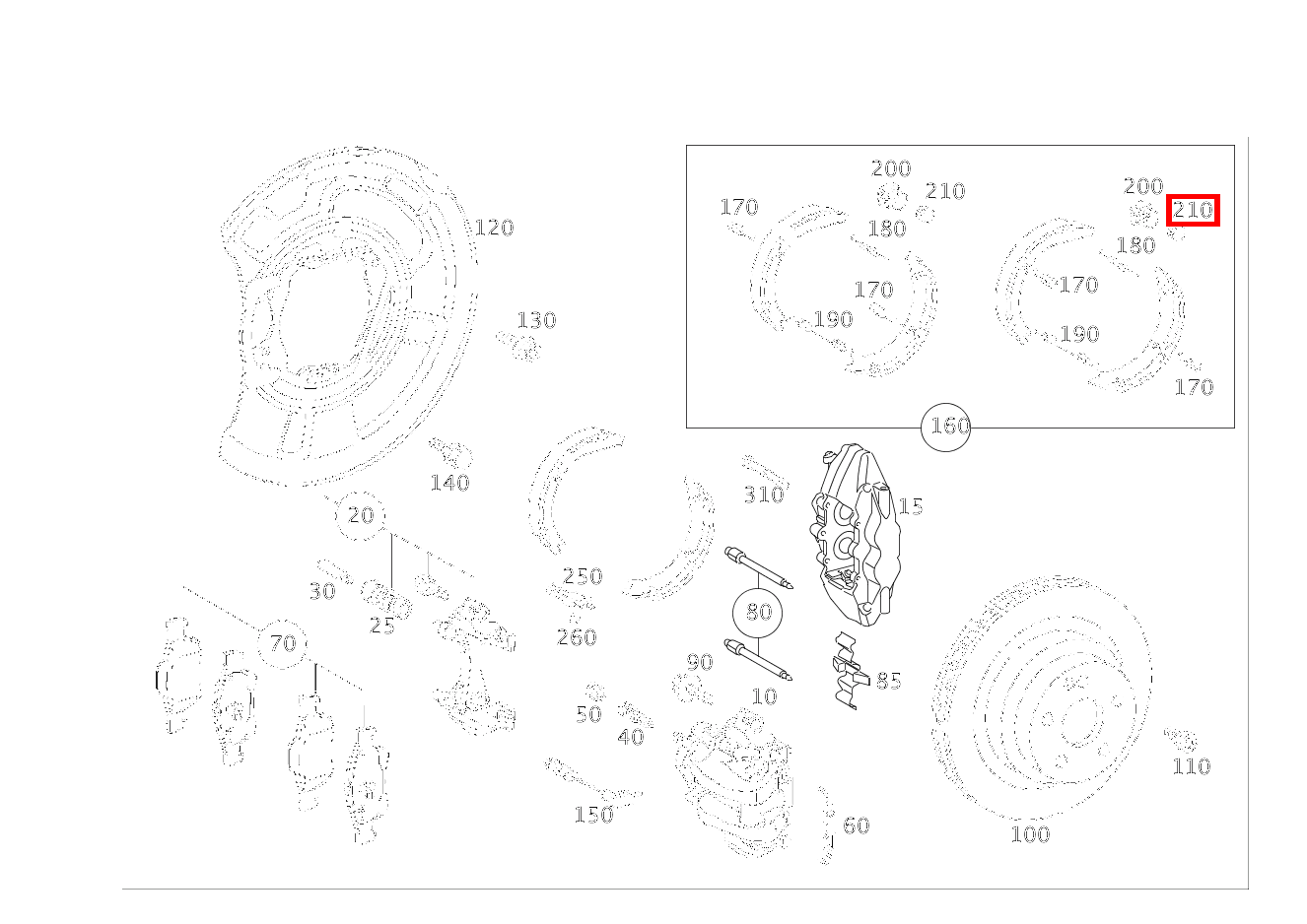 STUETZBUCHSE Bremsbackennachstellung CLS 55 AMG 219 STUETZBUCHSE Bremsbackennachstellung CLS 55 AMG 219