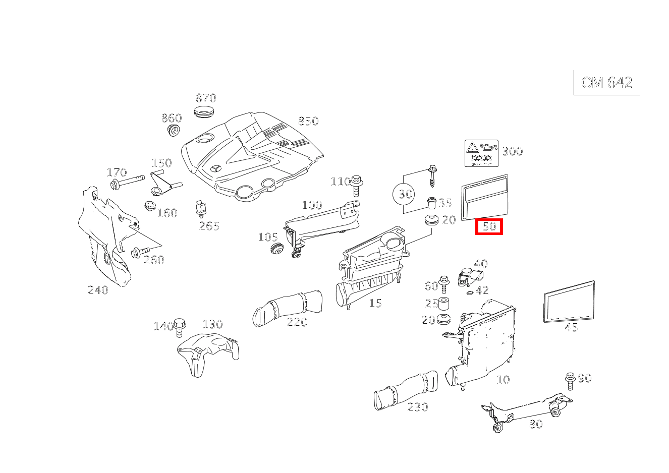 Luftfiltereinsatz RECHTS E 280 CDI T-Modell 213 Luftfiltereinsatz RECHTS E 280 CDI T-Modell 213