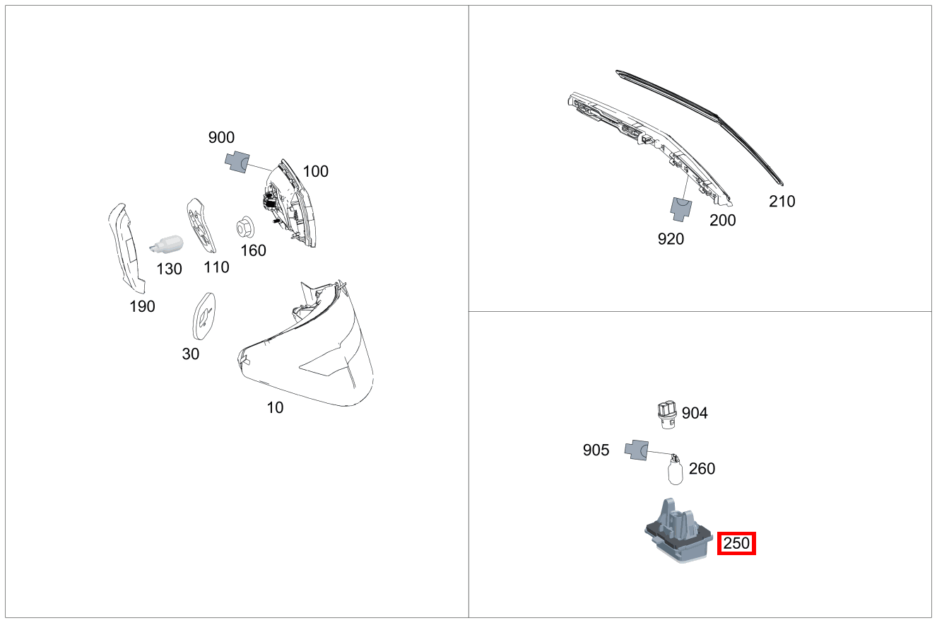 Kennzeichenleuchte KENNZEICHENLEUCHTE E500 CA 207 Kennzeichenleuchte KENNZEICHENLEUCHTE E500 CA 207