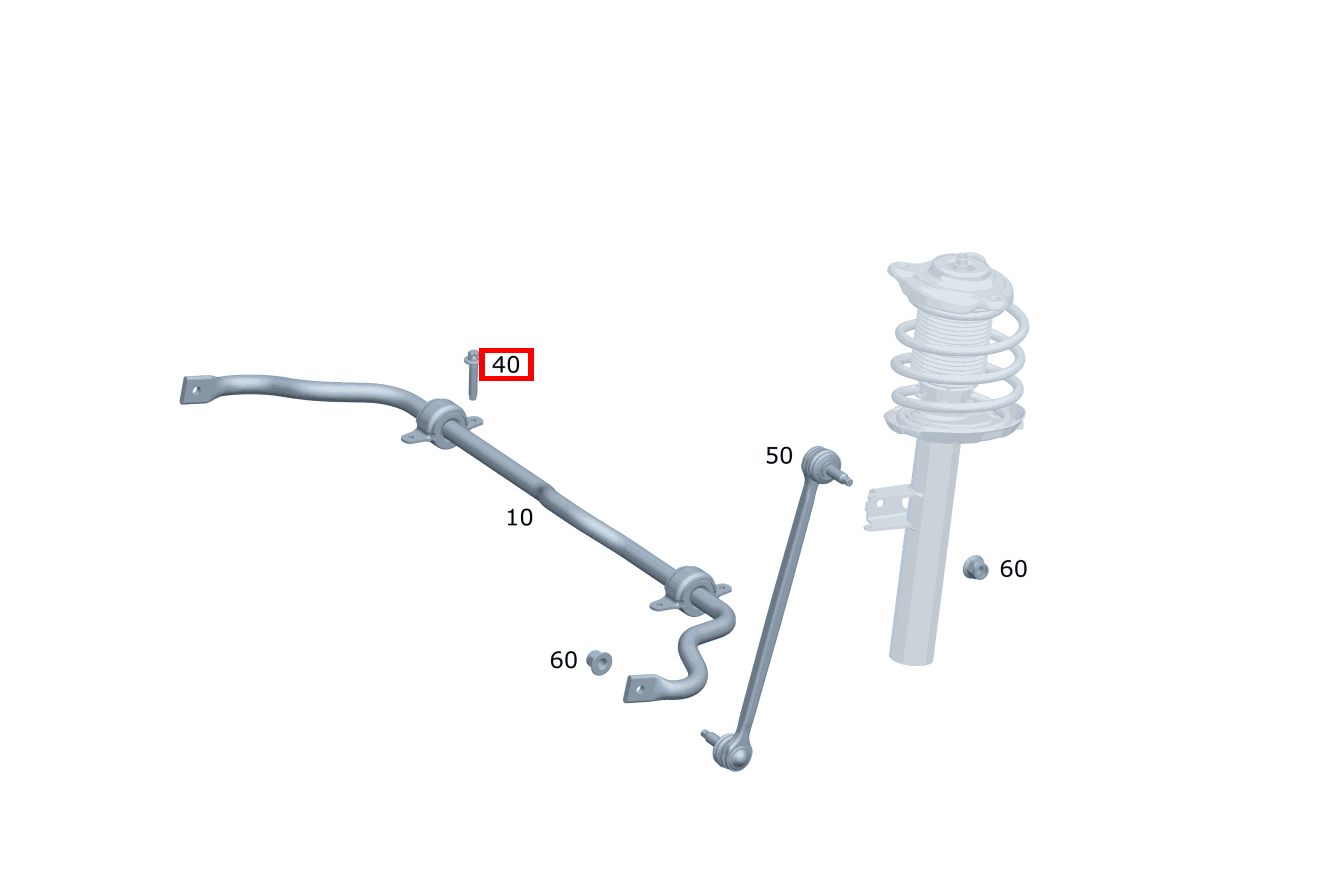 Sechskantschraube Befestigung Drehstabhalter an Fahrschemel, links und rechts; M8X35 B 220 4MATIC 463 Sechskantschraube Befestigung Drehstabhalter an Fahrschemel, links und rechts; M8X35 B 220 4MATIC 463