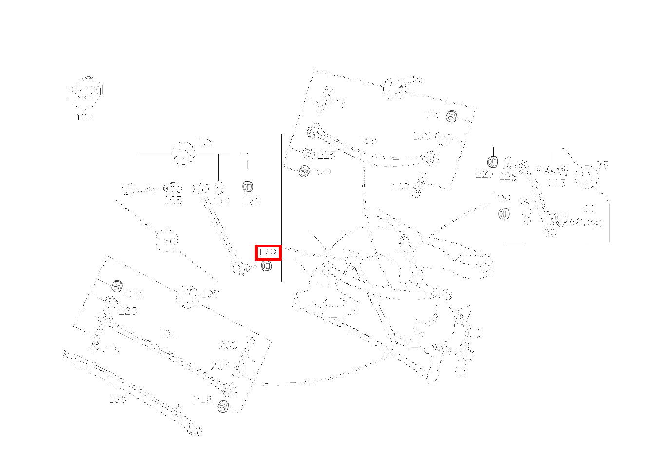 Sechskantmutter SPURSTANGE AN RADTRAEGER RECHTS; M10 S 350 L 4-MATIC 220