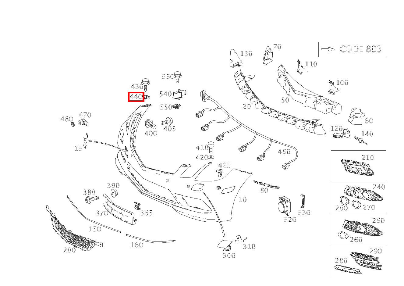 CLIPSMUTTER BLECHSCHRAUBE STOSSFAENGER AN HALTER E500 CA 207