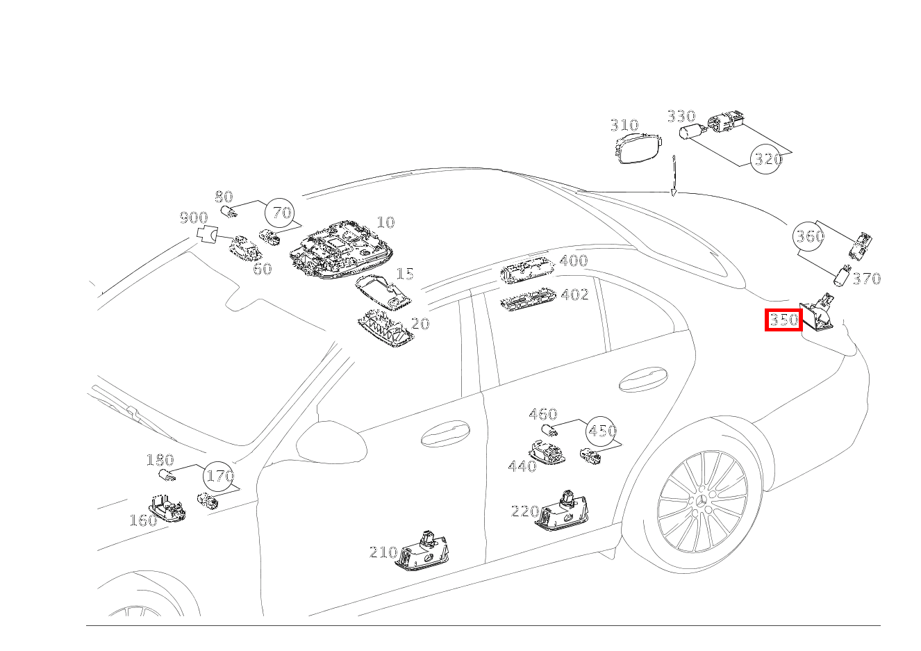 Innenleuchte Heckdeckel C 220 d 238
