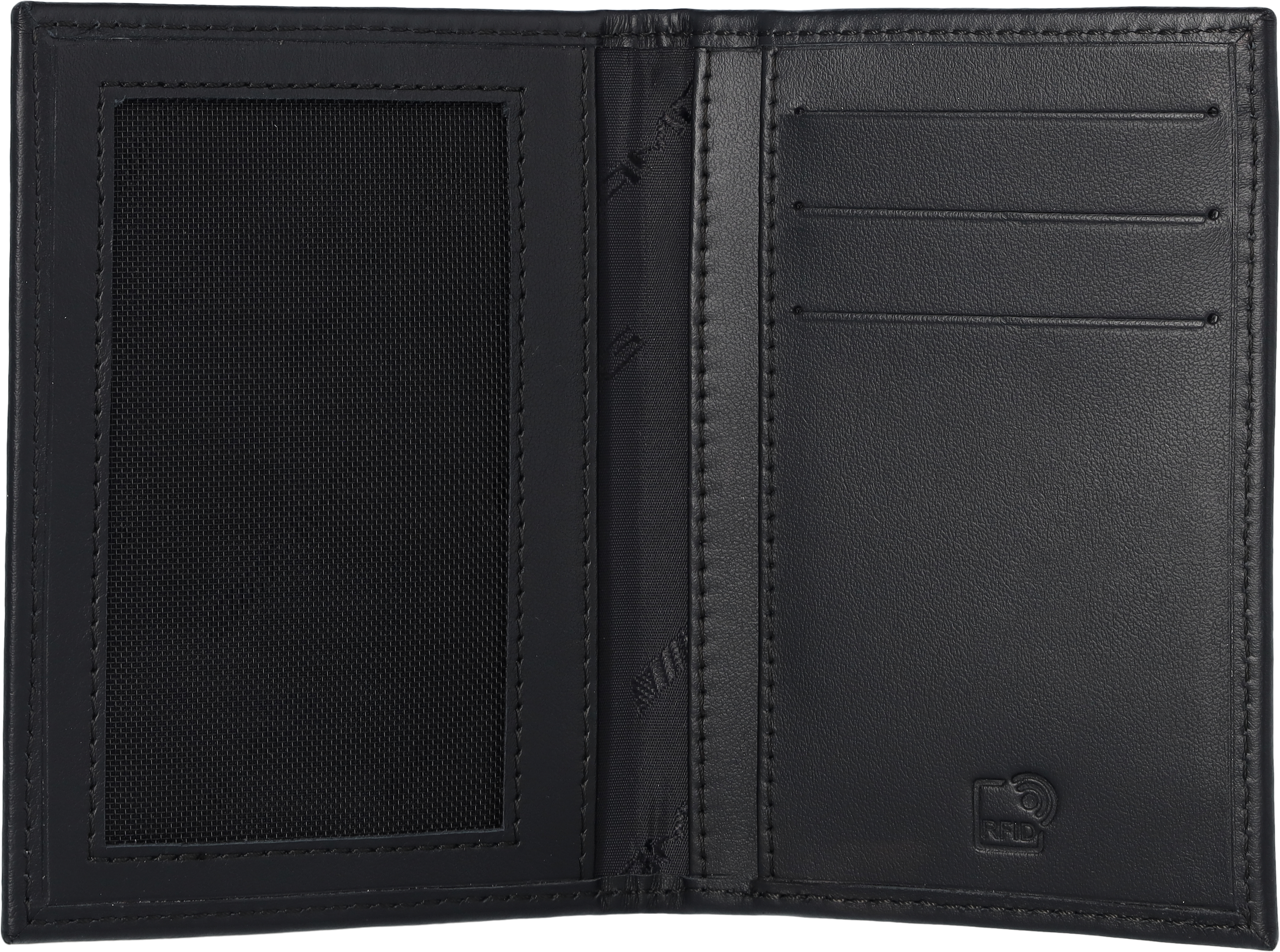 AMG Fahrzeugscheinmäppchen schwarz, Rindleder