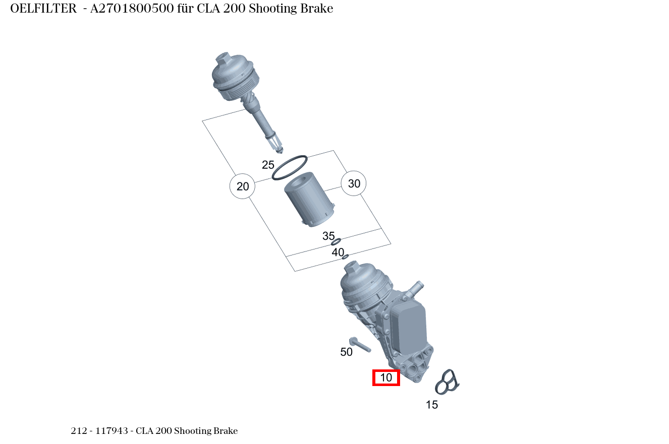 Ölfilter CLA 200 Shooting Brake 212 Ölfilter CLA 200 Shooting Brake 212