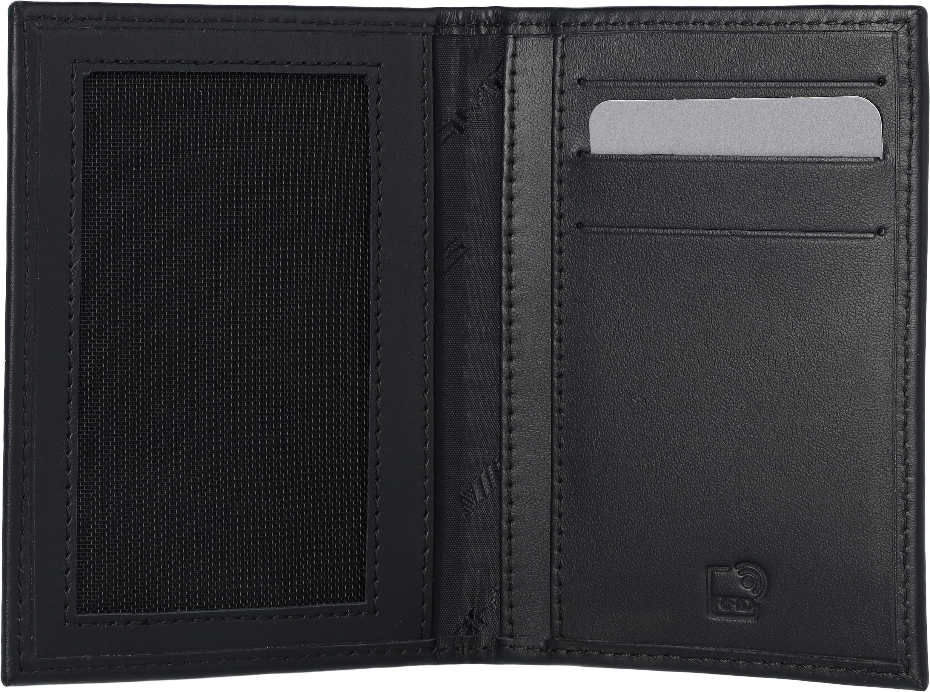 AMG Fahrzeugscheinmäppchen schwarz, Rindleder