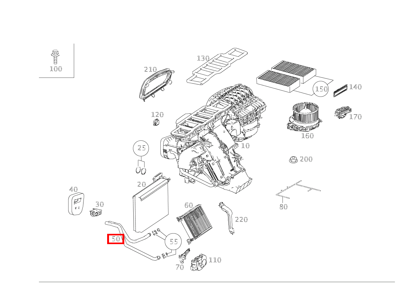 Teilesatz Rohrleitung TEILESATZ für M 166, R 251, GLE 292-Klasse 
