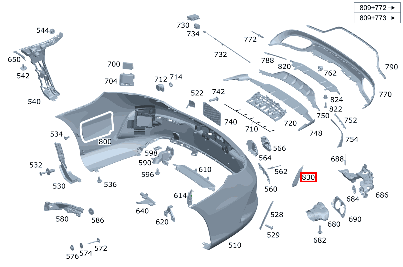 Abdeckung Stossfänger Links und rechts CLK 320 COUPE 209