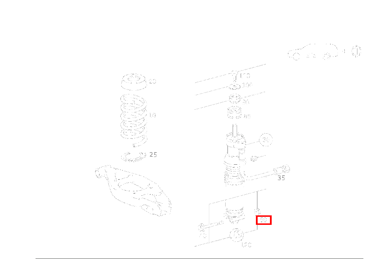 Mutter FEDERBEIN AN FEDERLENKER; M10 E280 210