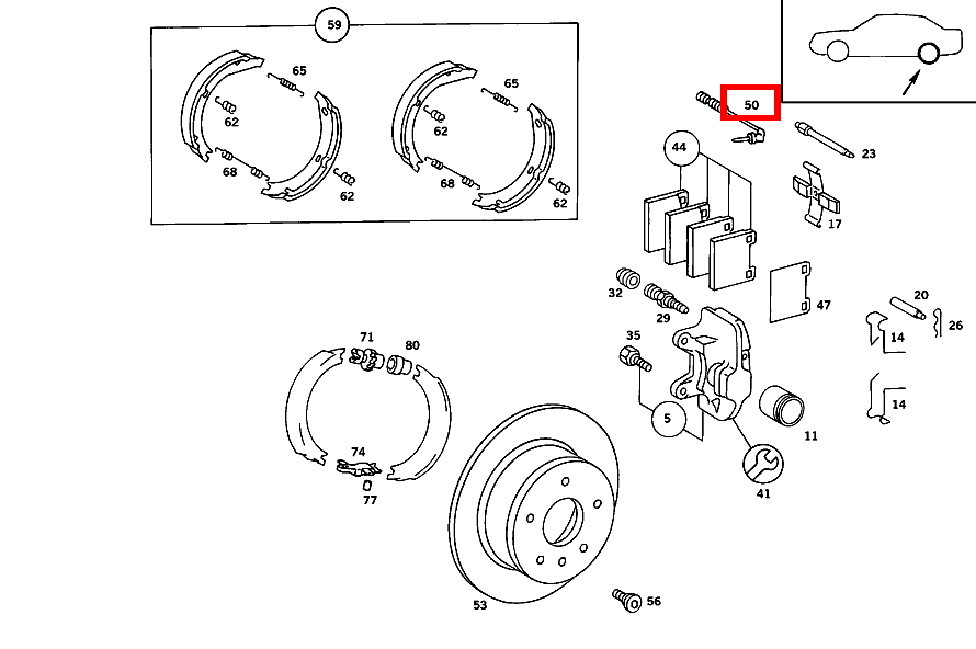Belagverschleisssensor BREMSBELAGVERSCHLEISSANZEIGE 500 SEC-126 126