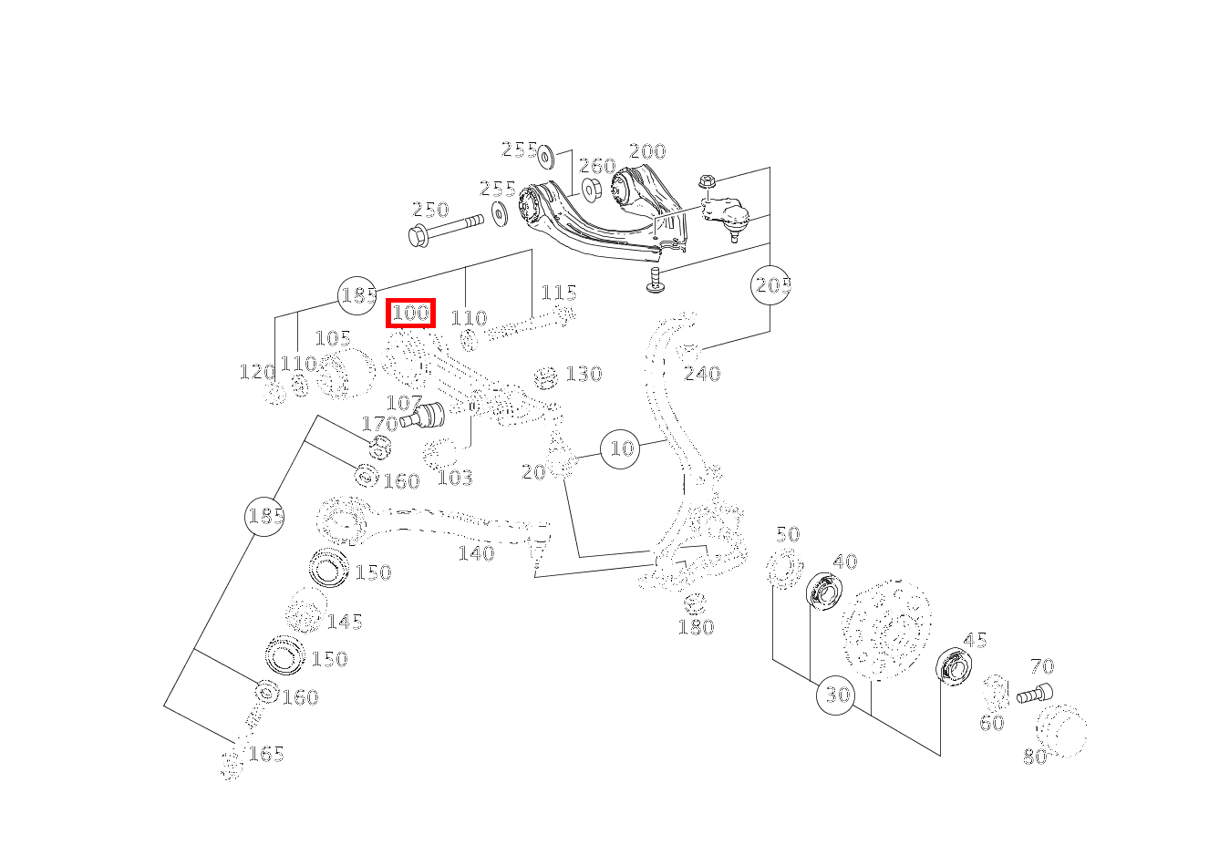 Querlenker UNTEN RECHTS E 63 AMG T-Modell 211 Querlenker UNTEN RECHTS E 63 AMG T-Modell 211