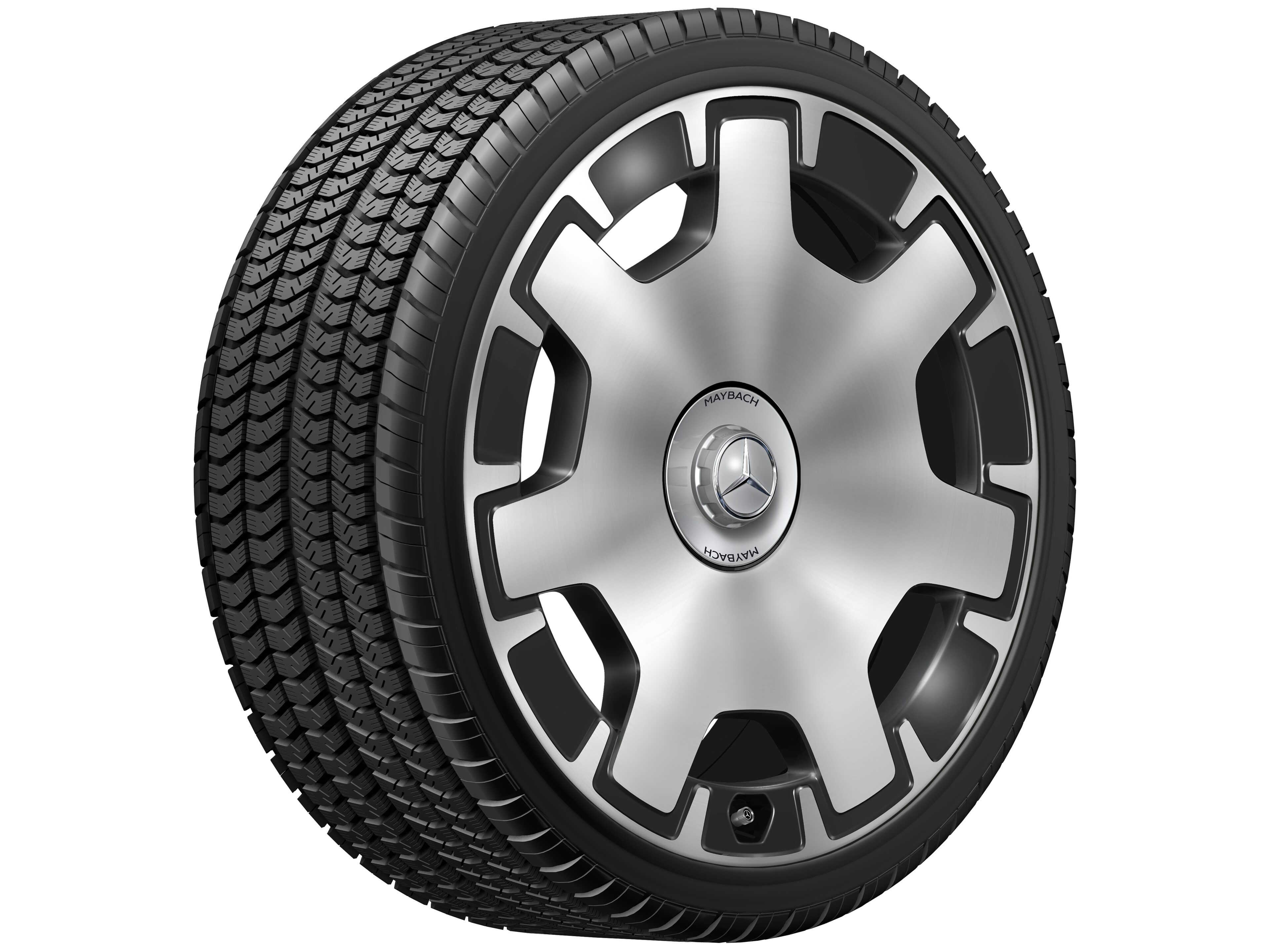 7-Loch-Rad, 22 Zoll, 9,5 J x 22 ET 27,5, schwarz, glanzgedreht