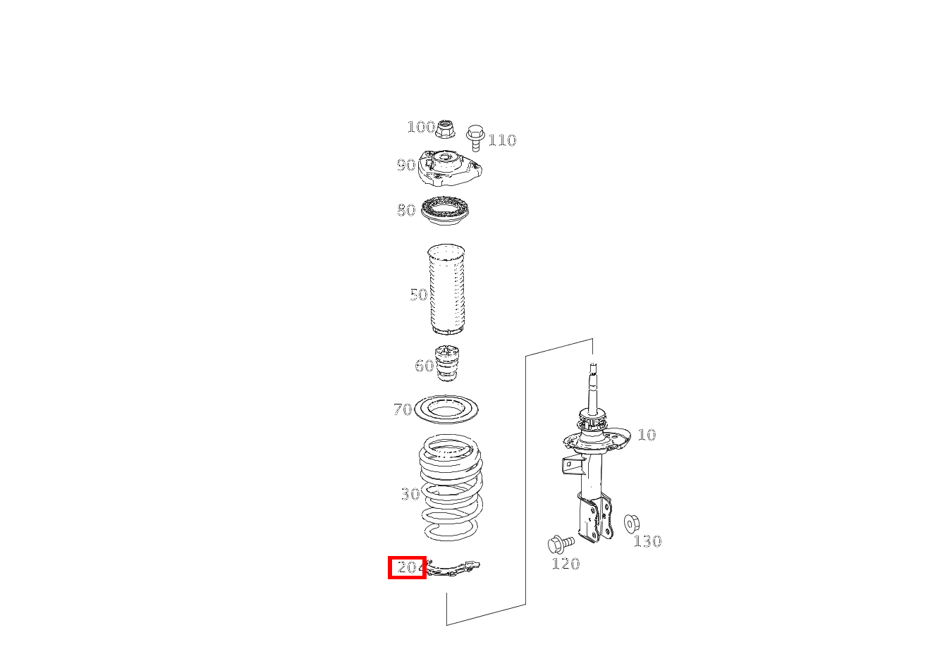 Schraubenfederbeilage UNTEN LINKS UND RECHTS B220 4M 246 Schraubenfederbeilage UNTEN LINKS UND RECHTS B220 4M 246