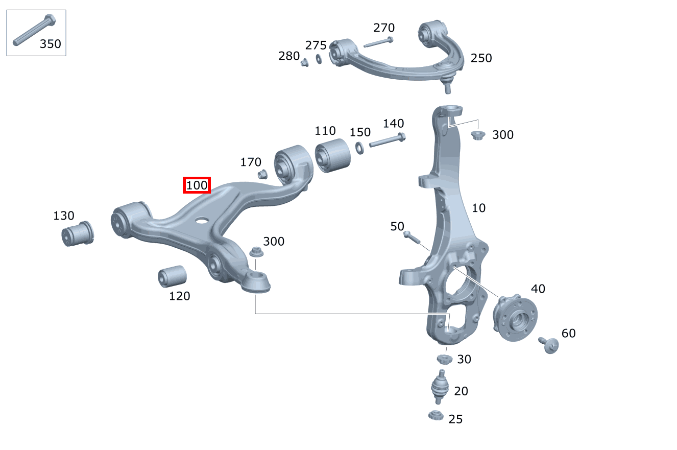 Querlenker Unten rechts Mercedes-AMG GLS 63 4MATIC+ 167