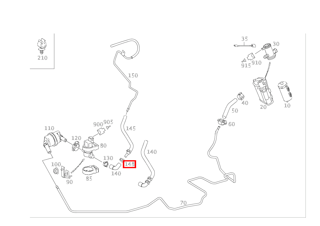 Schlauchschelle REGENERIERLEITUNG AN KRAFTSTOFFLEITUNG; 13-14.5 MM CLS 55 AMG 219