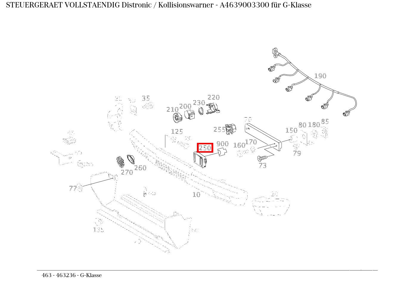 Steuergerät vollständig Distronic / Kollisionswarner G-Klasse 463 Steuergerät vollständig Distronic / Kollisionswarner G-Klasse 463