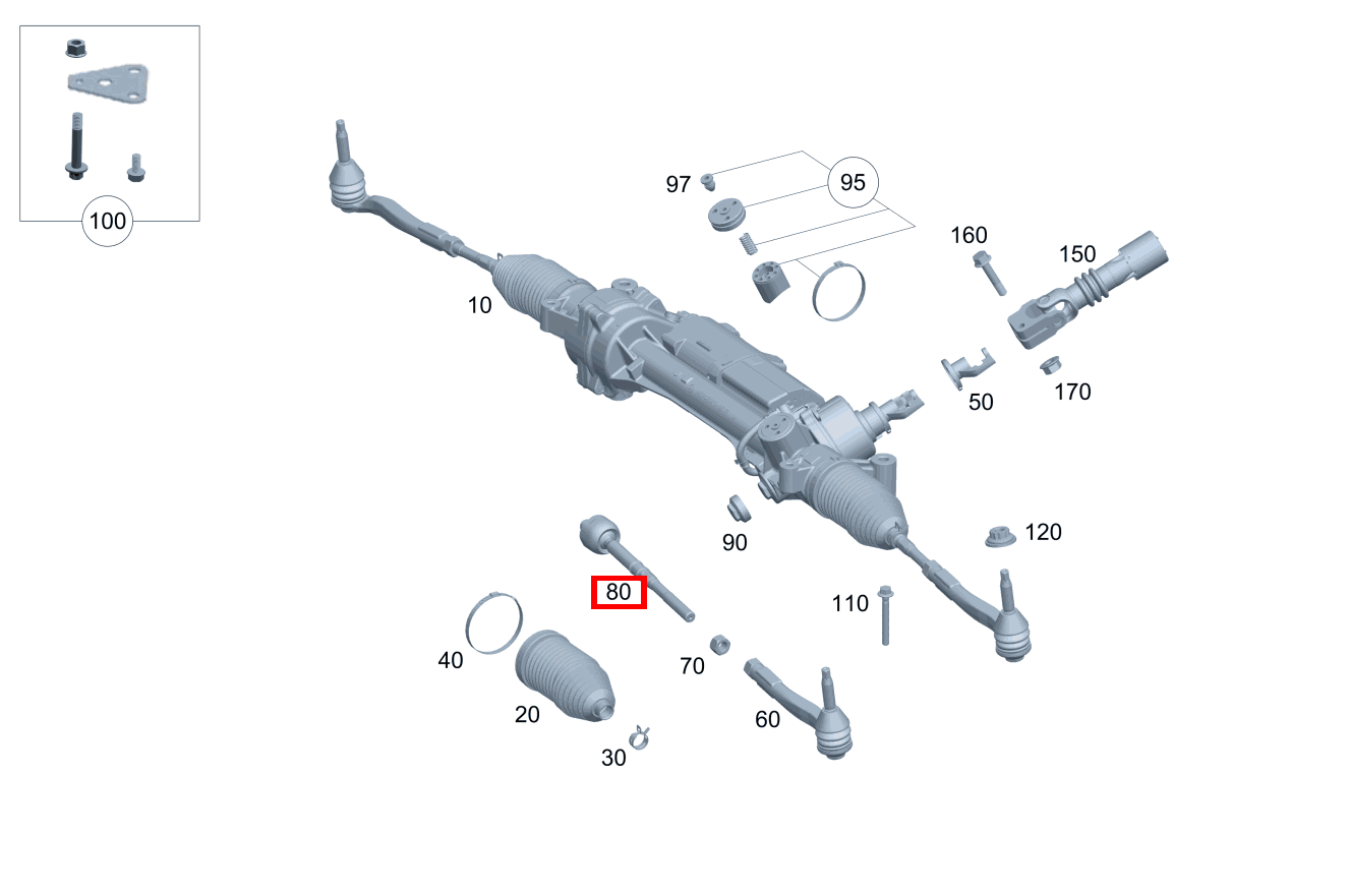 Spurstange Innen links und rechts E 300 Cabriolet 253 Spurstange Innen links und rechts E 300 Cabriolet 253