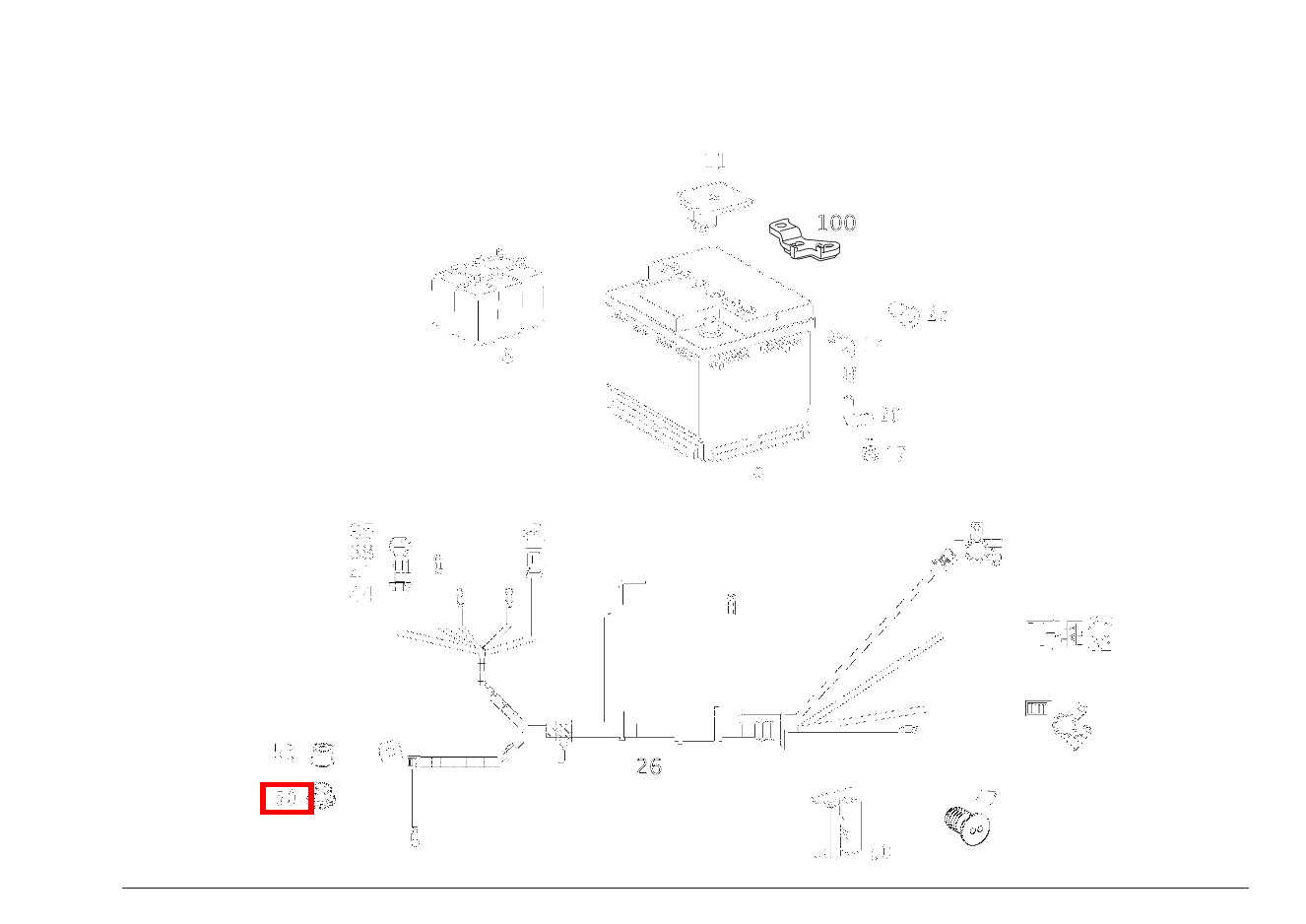 Sechskantmutter AN STARTER UND GENERATOR KLEMME 30; M8 A 210 L EVOLUTION 168
