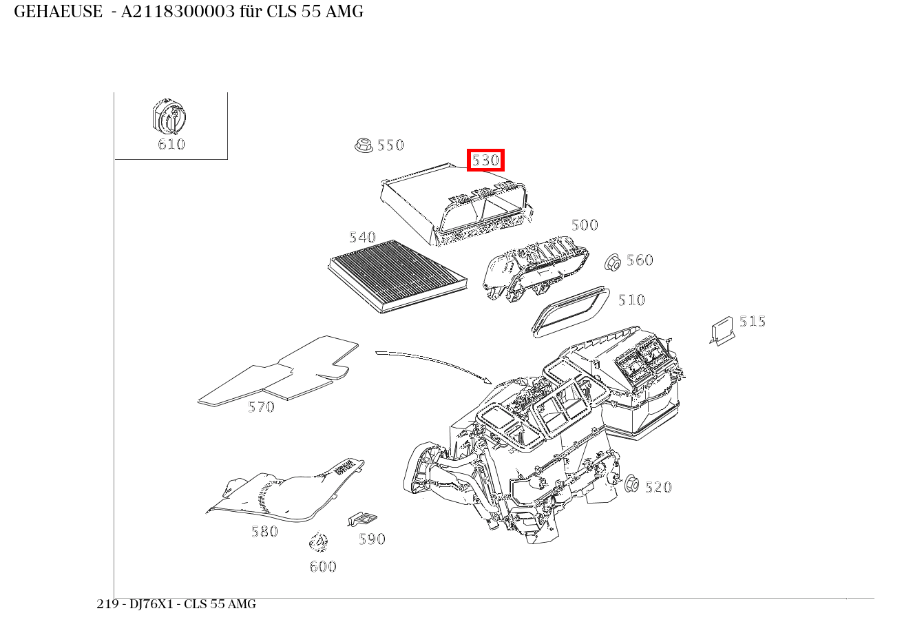 Gehäuse CLS 55 AMG 219 Gehäuse CLS 55 AMG 219