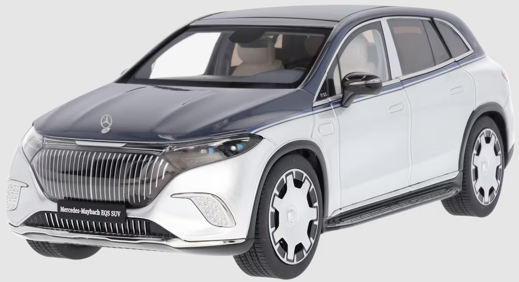 Mercedes-Maybach EQS 680 SUV, X296 sodalithblau / hightechsilber, 1:18 Mercedes-Maybach EQS 680 SUV, X296 sodalithblau / hightechsilber, 1:18