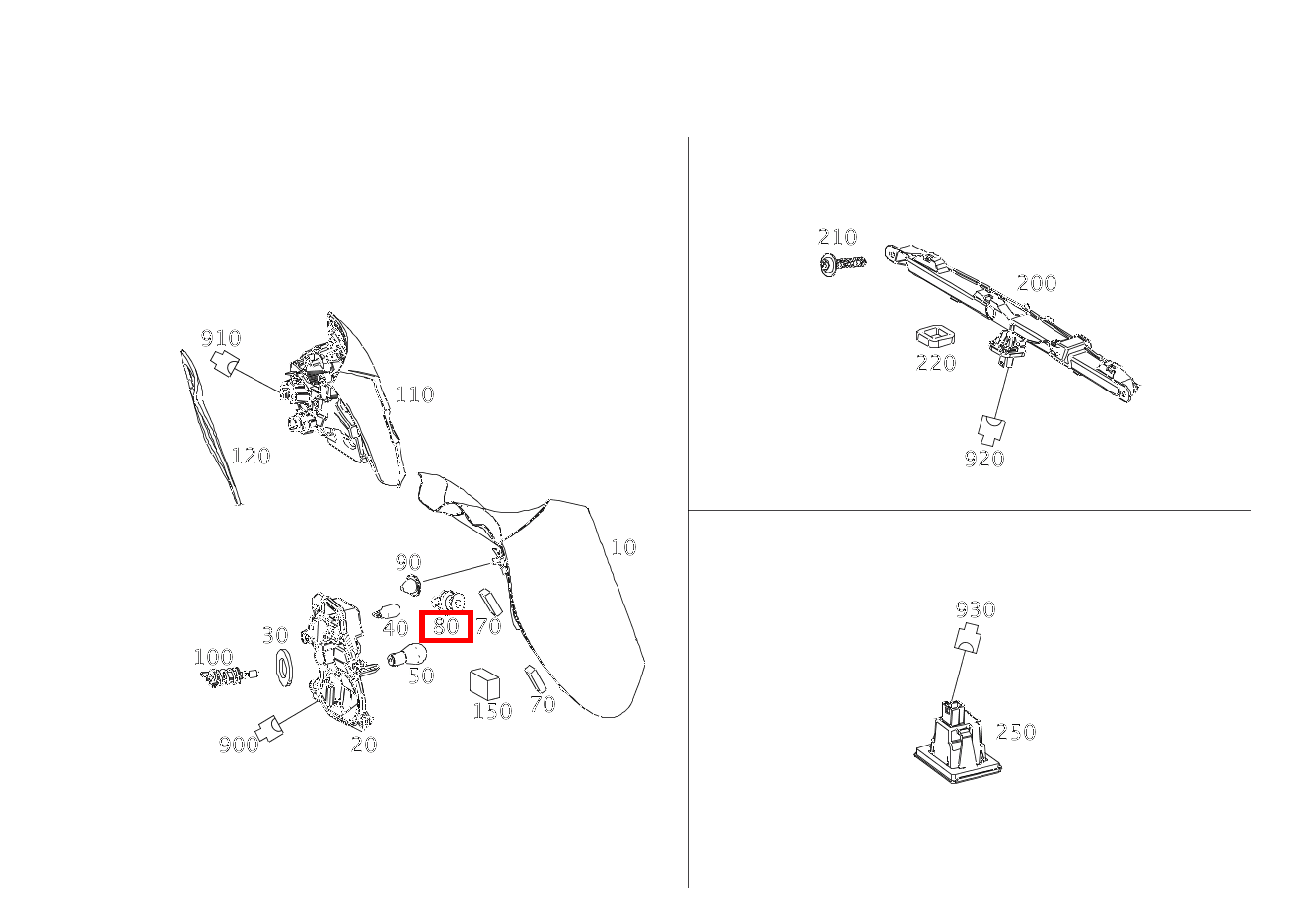 Klammer Befestigung rechte Schlussleuchte an Seitenwand Mercedes-AMG GLA 45 4MATIC Sport Utility Vehicle 156