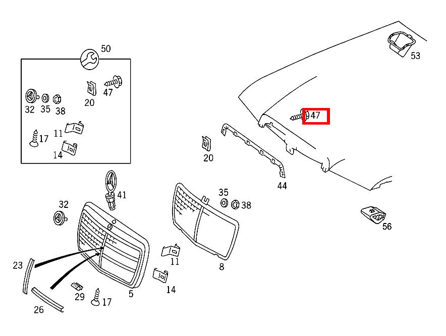 Blechschraube KUEHLERVERKLEIDUNG AN MOTORHAUBE 5,5X16 MM B 180 247