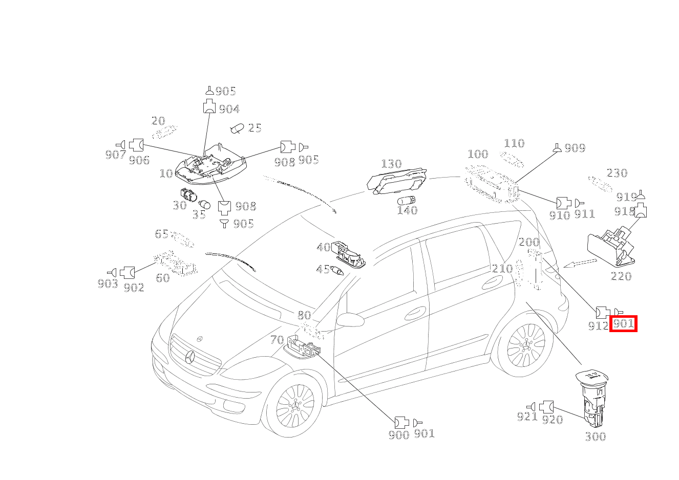 FEDERSTECKER KOFFERRAUMLEUCHTE E18/1; 0.5-1.0 MM2 JPT A 160 BlueEFFICIENCY Limousine 205