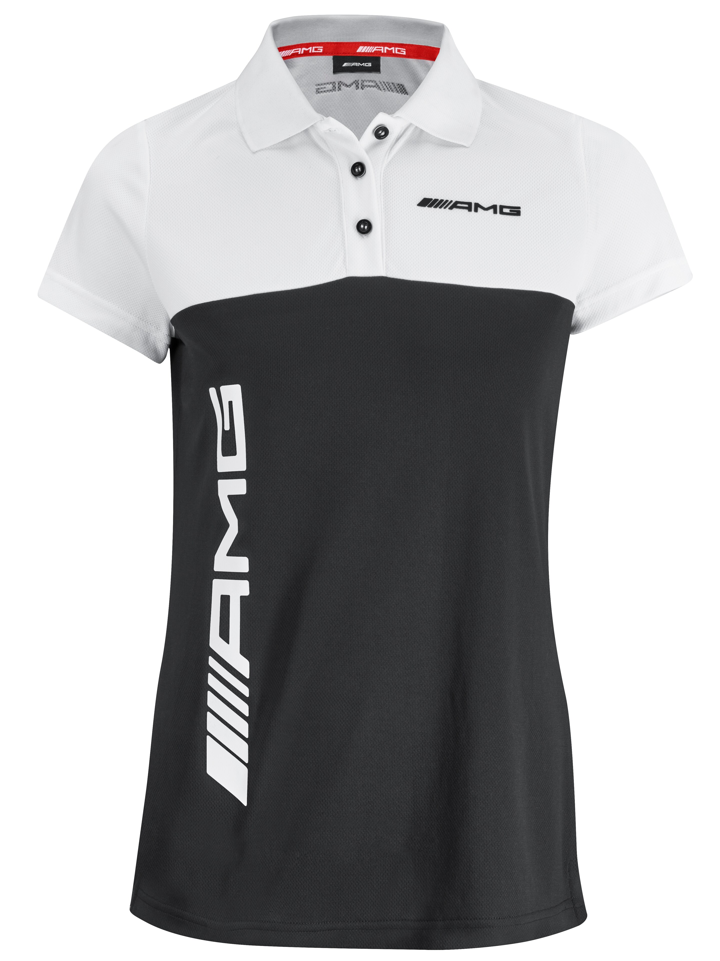 Mercedes-Benz - AMG Poloshirt Damen, schwarz/weiß