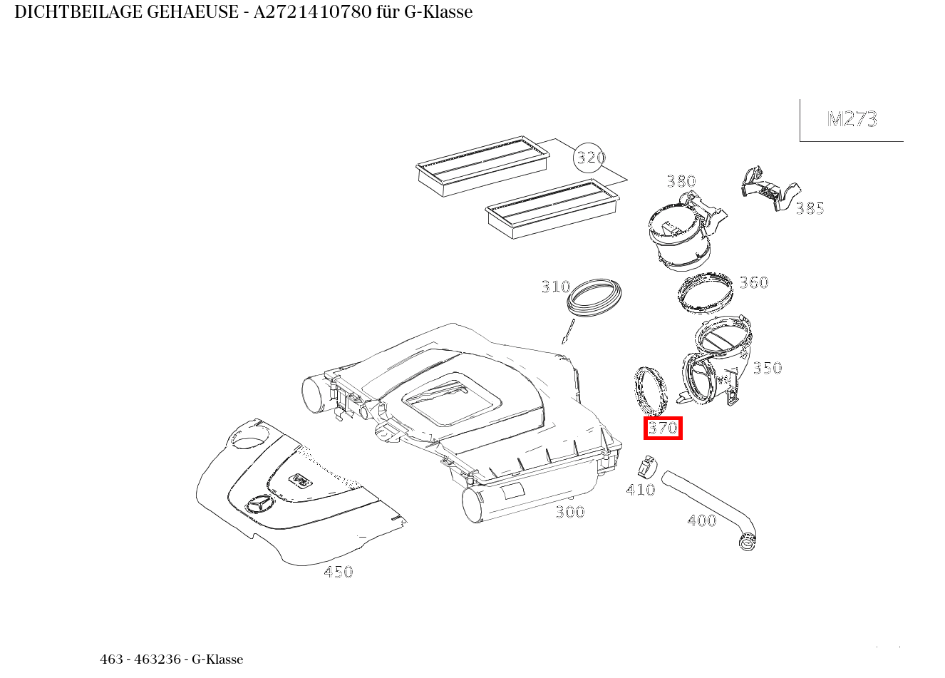 Dichtbeilage GEHAEUSE G-Klasse 463 Dichtbeilage GEHAEUSE G-Klasse 463