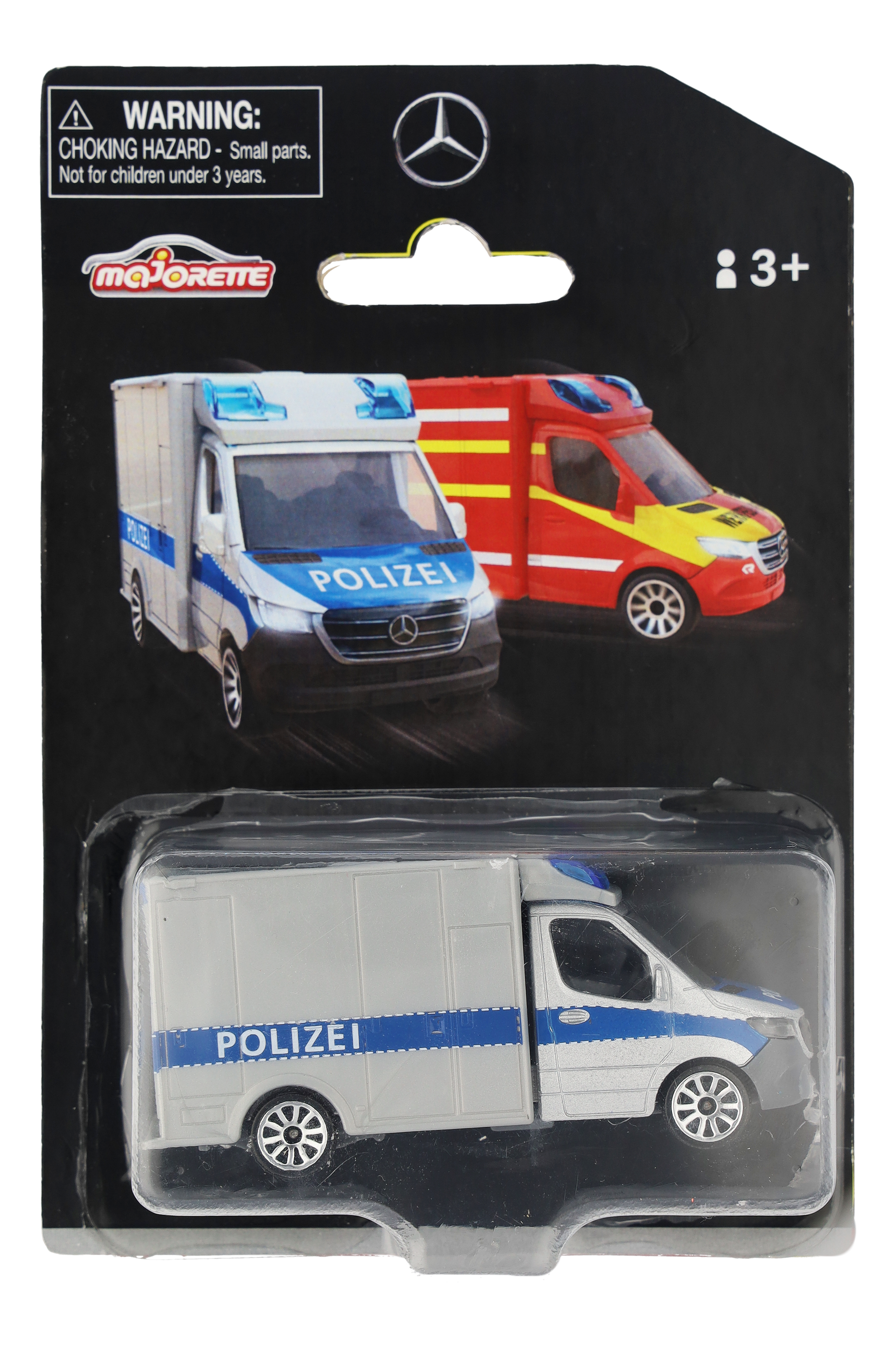 Sprinter, Polizei silberfarben, Majorette, 7,62 cm (3 Zoll)