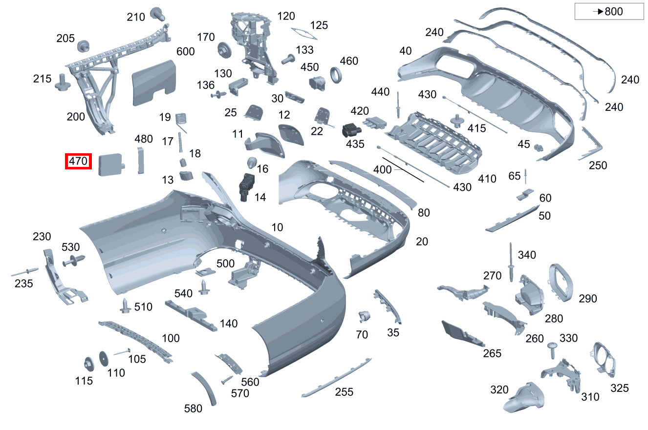 Radarsensor Links und rechts Mercedes-AMG E 63 S 4MATIC+ T-Modell 213