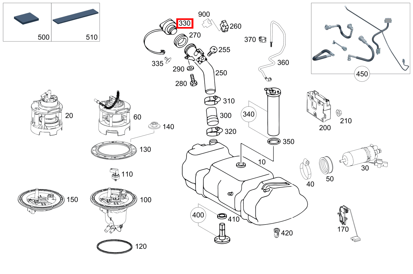 Einfüllverschluss KRAFTSTOFFBEHAELTER Mercedes-AMG G 65 463
