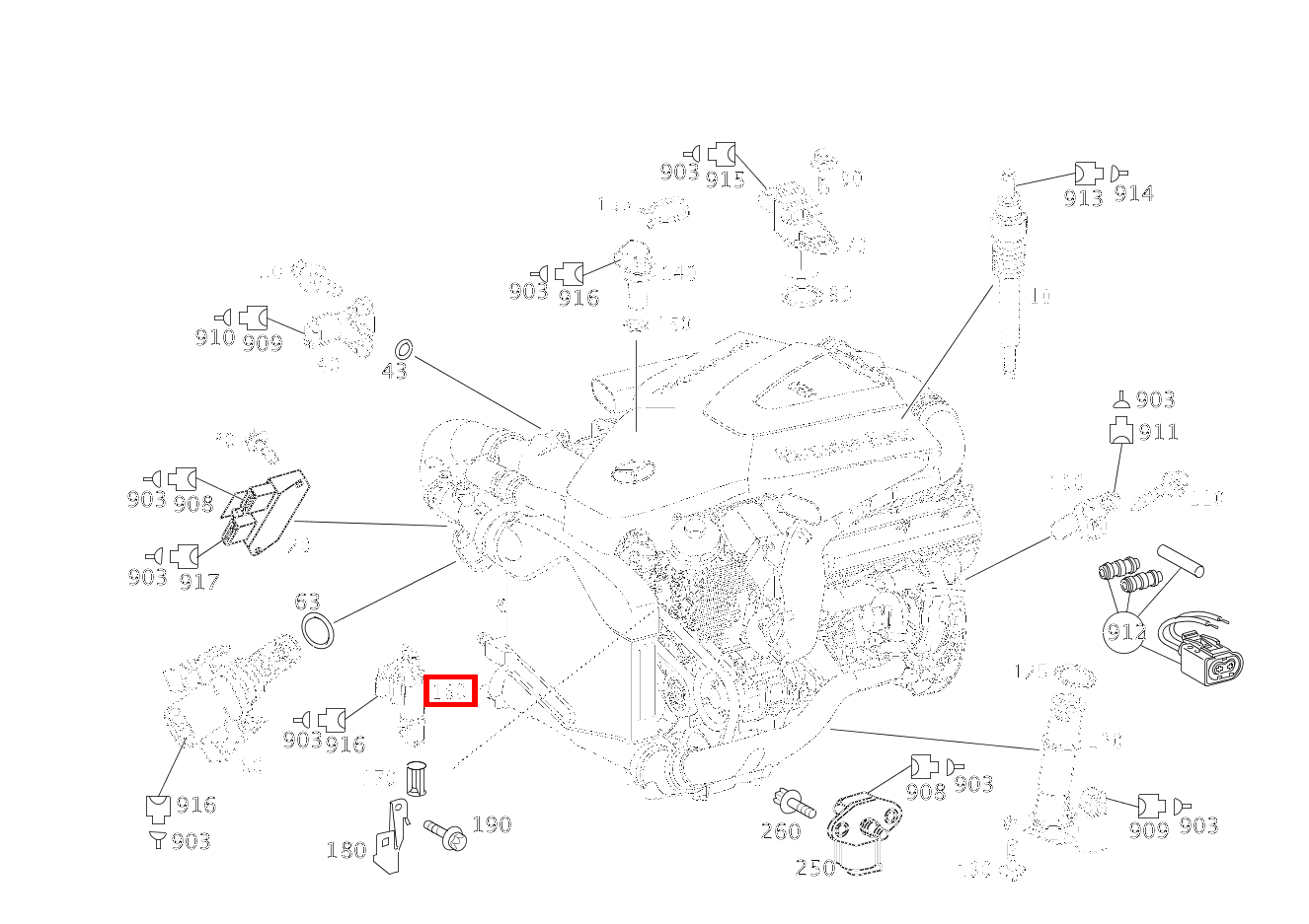 UMSCHALTVENTIL Elektroumschaltventil für Einlasskanalabschaltung S 400 L CDI 220 UMSCHALTVENTIL Elektroumschaltventil für Einlasskanalabschaltung S 400 L CDI 220