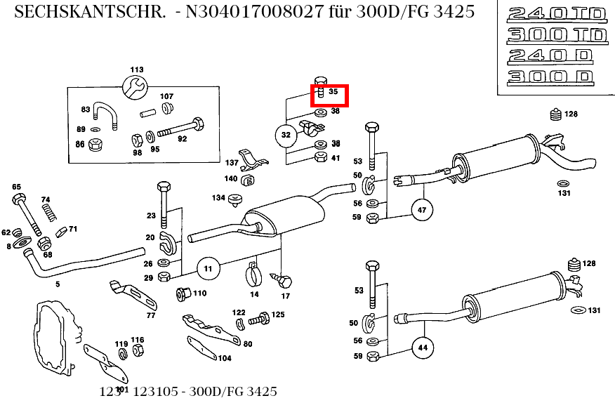 Sechskantschraube 300D/FG 3425 123