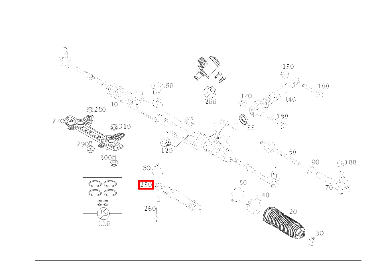 Platte LENKUNG AN QUERTRAEGER C 220 d T-Modell 205