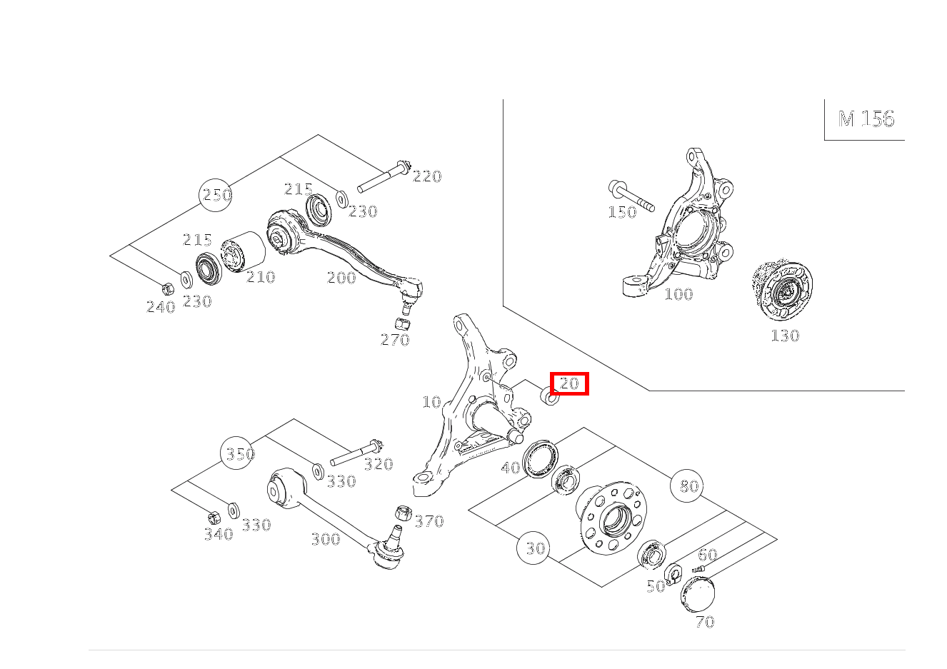 DICHTUNG UMLAUFEND Zwischen Drehzahlfühler und Achsschenkel C350 BE C 204