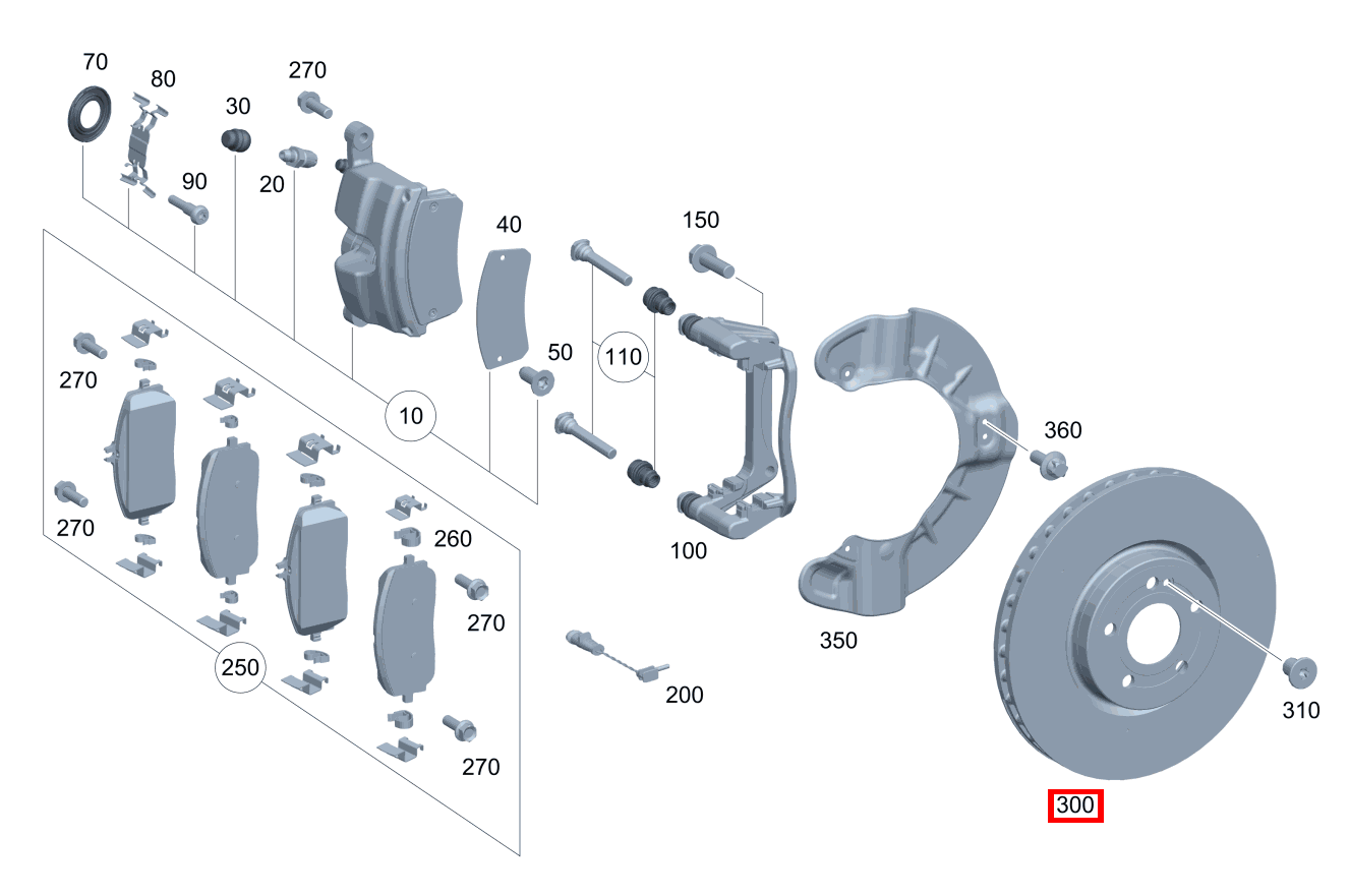 Bremsscheibe Rechts Mercedes-AMG A 35 4MATIC Limousine 177